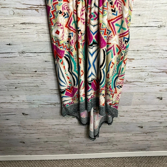 15. Dex Aztec blue tan dress  size medium - Picture 3 of 8